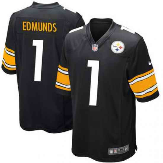 Men's Pittsburgh Steelers Terrell Edmunds Nike Black 2018 NFL Draft First Round Pick Elite Jersey